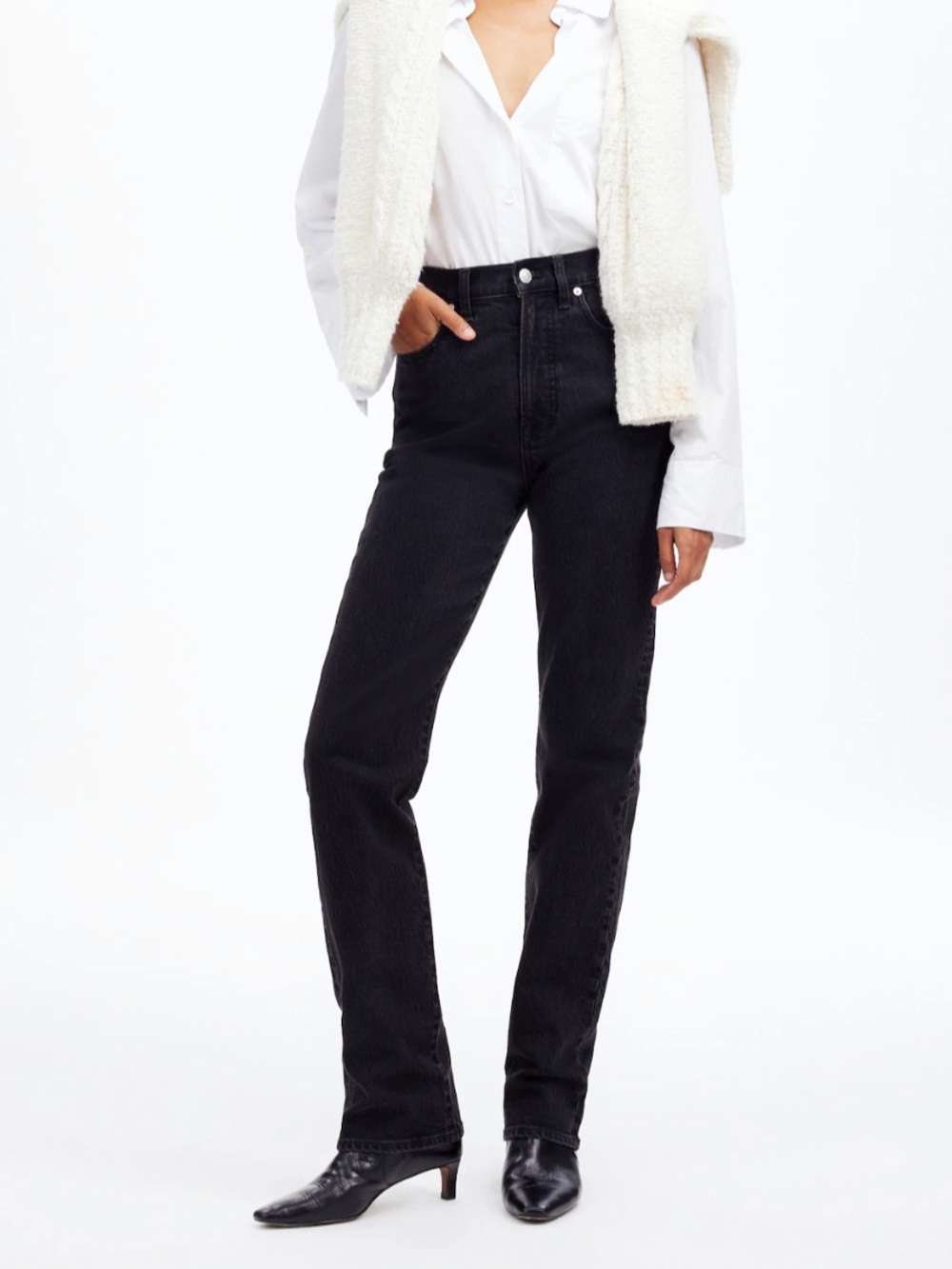 Madewell Women's Black Straight-Leg Jeans